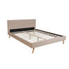 BETT FJORD/ BETT 180X200 MIT LATTENROST - BEIGE STOFF - Beige, Holzwerkstoff (180/200cm) - Weber Industries