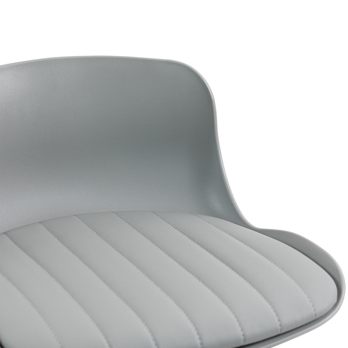 BARHOCKER Grau 2er-Set höhenverstellbar mit Rückenlehne und Fußstütze - Grau, Metall (43/80/44cm) - PANGIVO