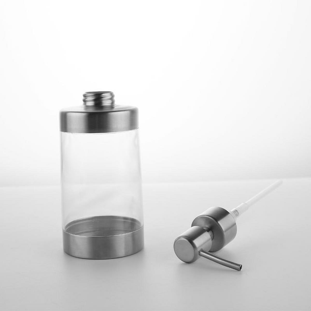 SEIFENSPENDER , 350-ml-Seifenspender aus Edelstahl - Transparent, Metall (6.6/17.1/6.6cm) - BELZ