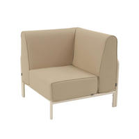 ECKSESSEL, Beige - Beige, Textil (80/78/80cm) - Oviala