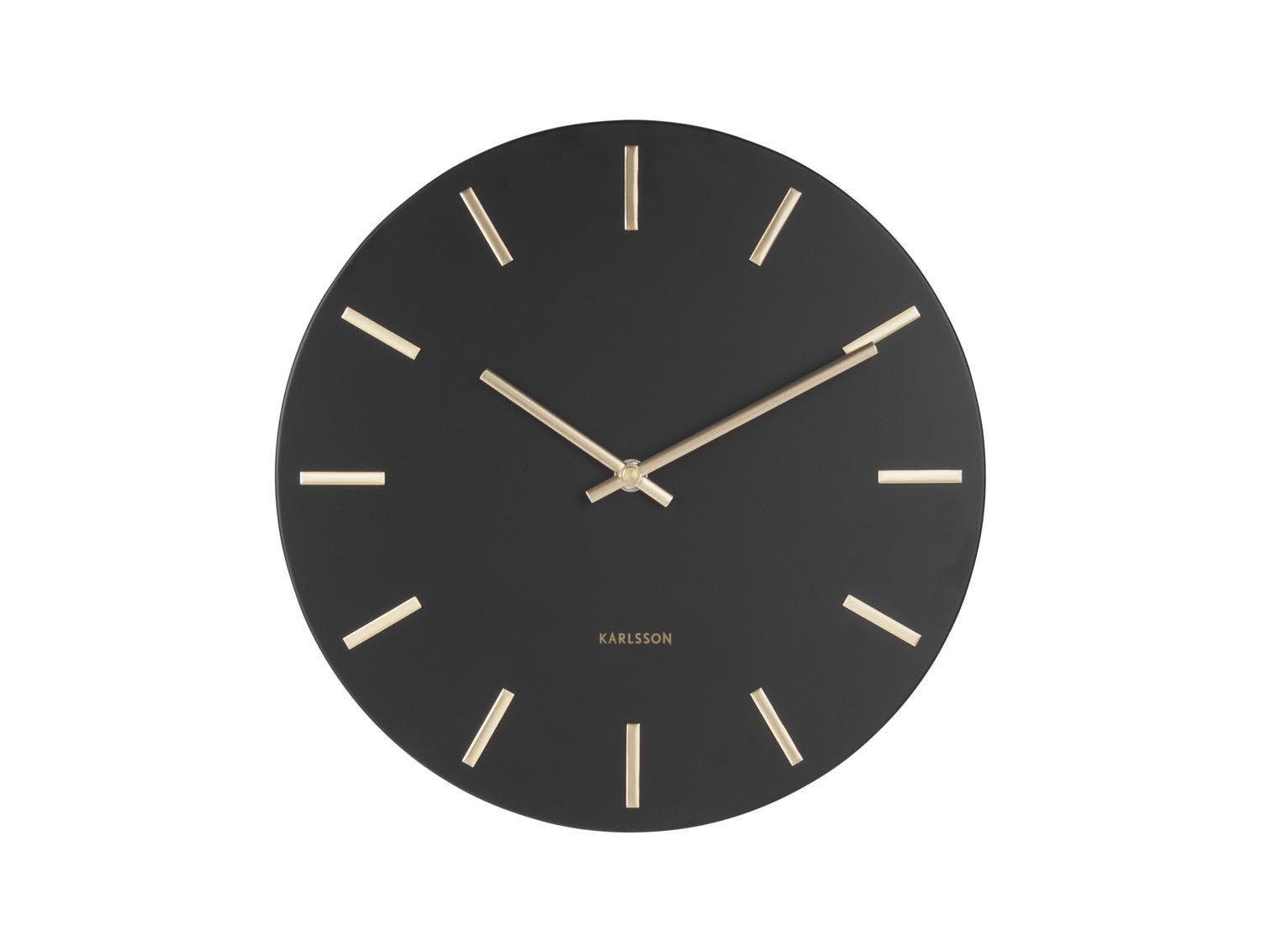 WANDUHR Charm Ø30 cm - Schwarz, Metall (30/30/3.5cm) - Karlsson