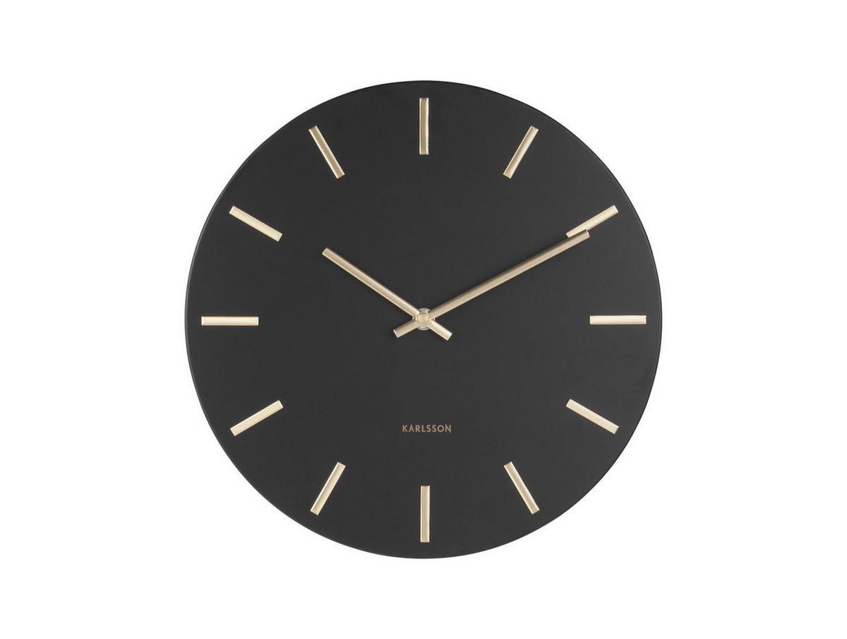 WANDUHR Charm Ø30 cm - Schwarz, Metall (30/30/3.5cm) - Karlsson