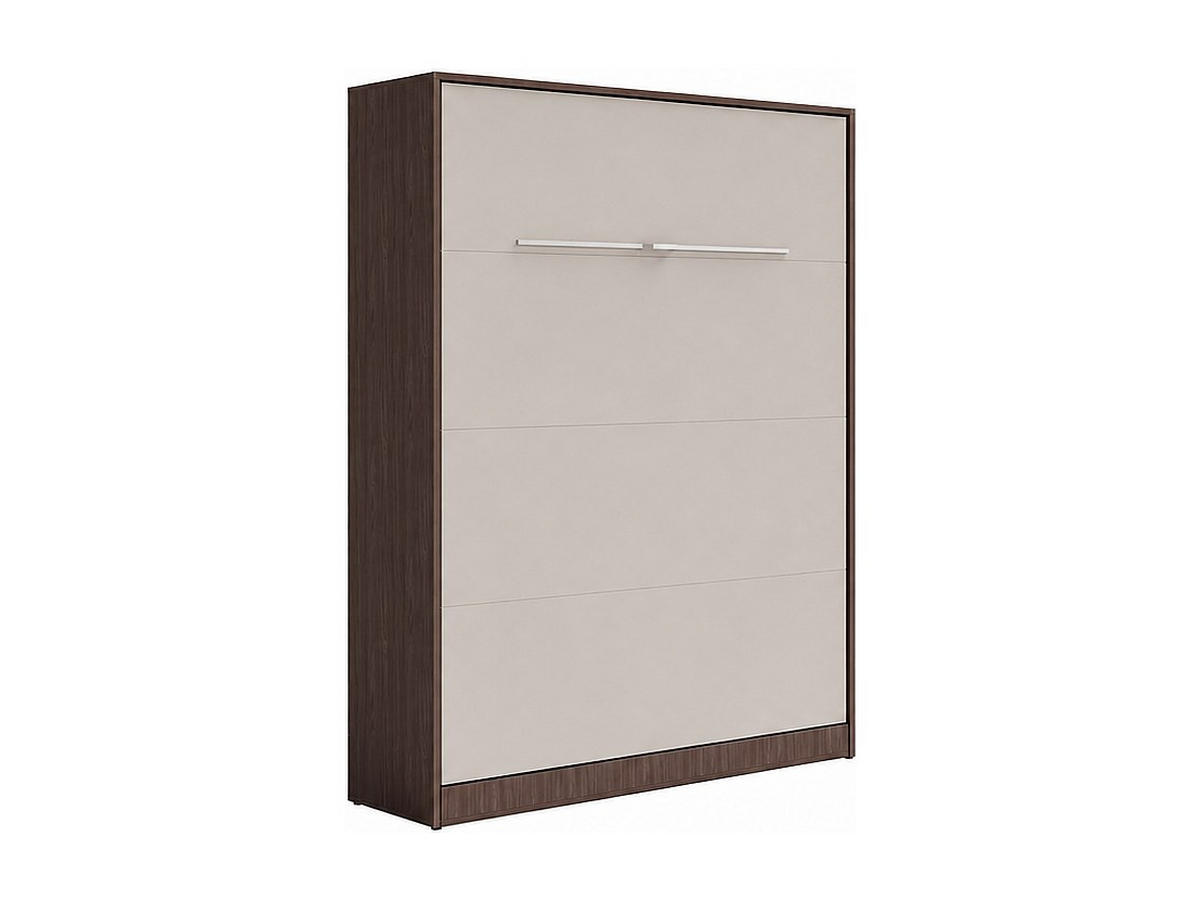 SCHRANKBETT - 2 Personen - holz - naturfarben dunkel, beige Rapili - Beige/Naturfarben, Holz/Metall (160/200cm) - Vente-Unique
