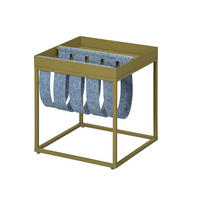 COUCHTISCH mit Magazinhalter olivenfarben und grau - Grau, Holzwerkstoff (35/35/40cm) - ebuy24