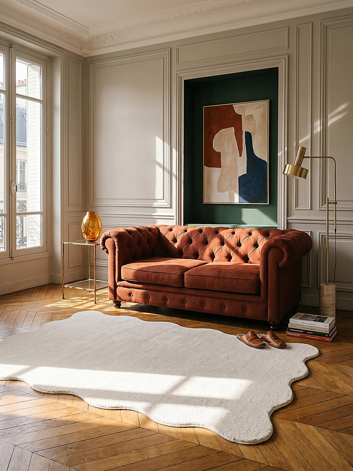 HOCHFLORTEPPICH Antirutsch Uni TIRSO Polyester Beige 120 x 160 cm - Beige, Textil (120/160cm) - KADIMA DESIGN