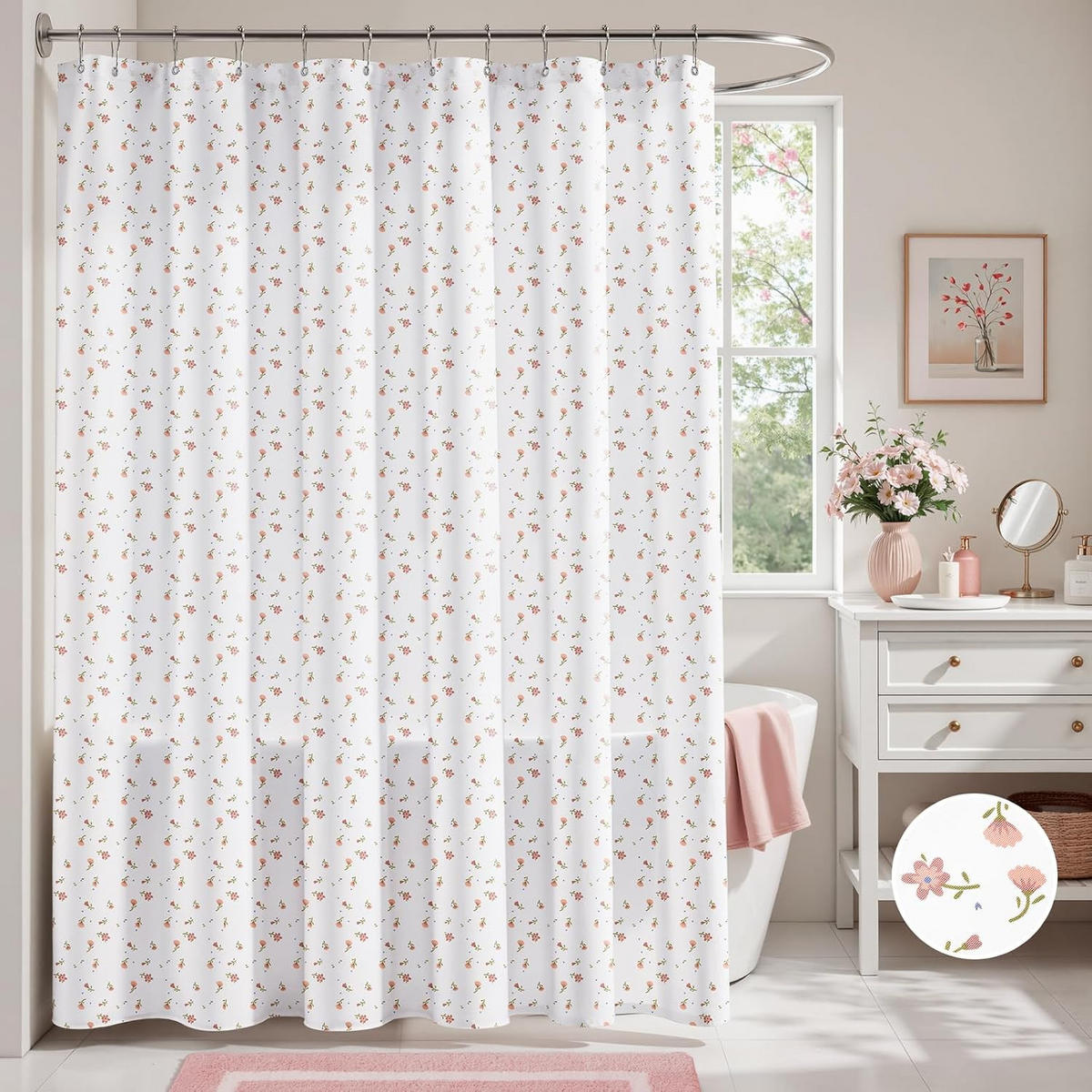 DUSCHVORHANG – 180 x 180 cm – Material: Polyester - Multicolor, Textil (180/180cm)