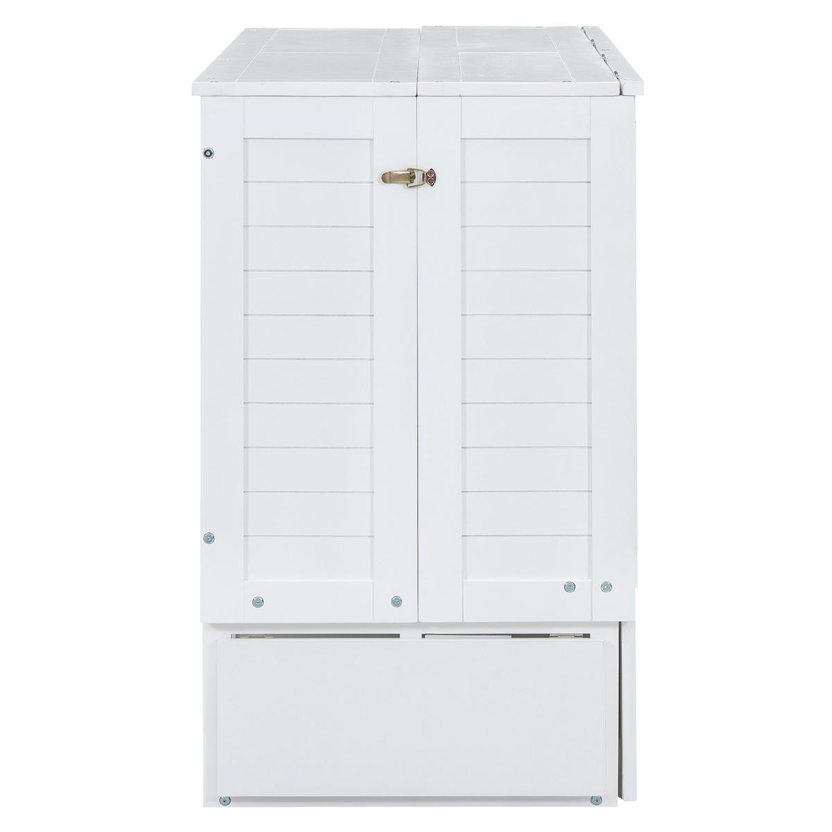 SCHRANKBETT 140x200 cm Stauraum weiß - Weiß, Holz (140/200cm) - LEBENLANG