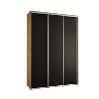 SCHWEBETÜRENSCHRANK 235,2/170/60 3-türig - Silberfarben/Schwarz, Holz/Metall (170/235/60cm) - Abiks Möbel