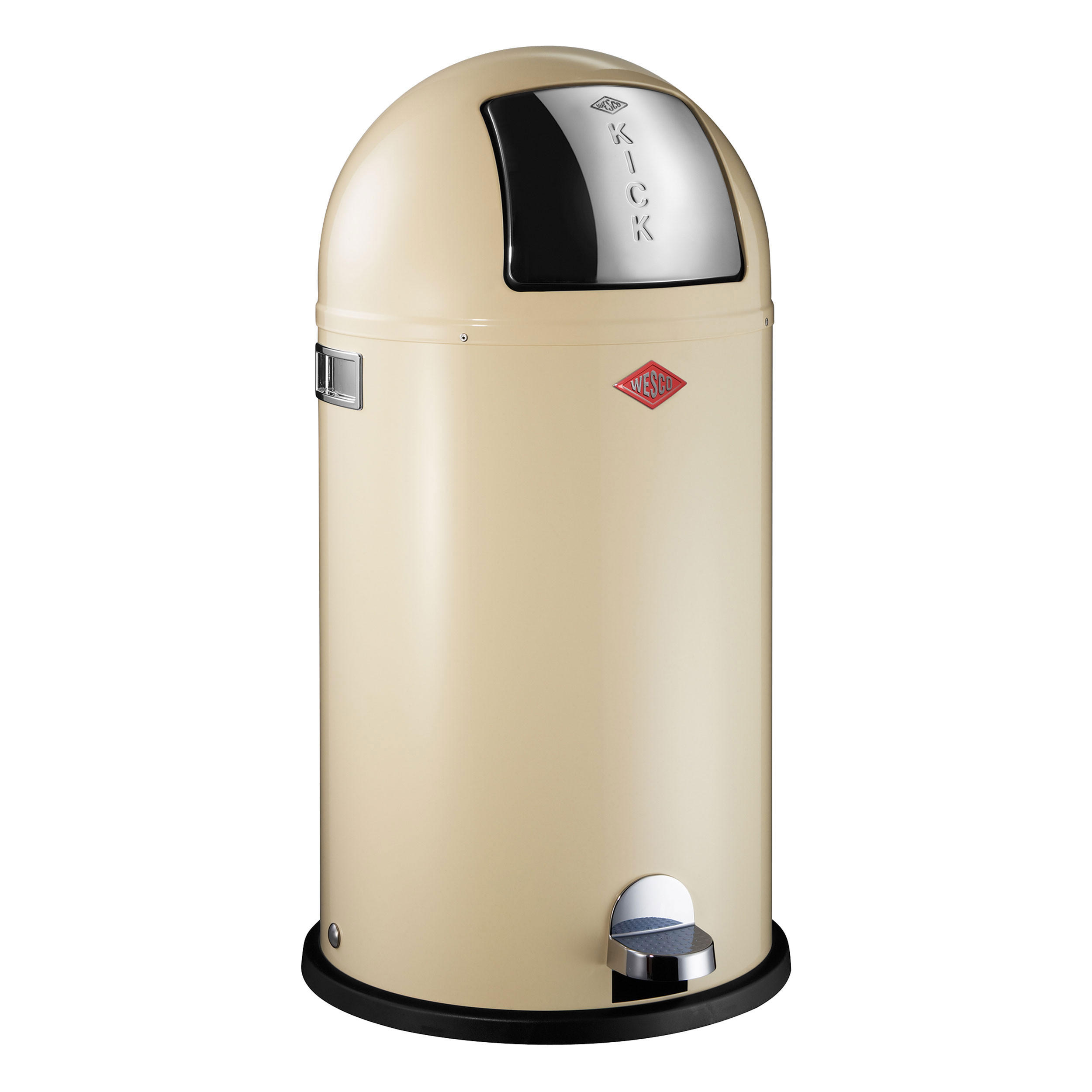 MÜLLEIMER Kickboy Mandel - Beige, Metall (40/75.5/40cm) - Wesco