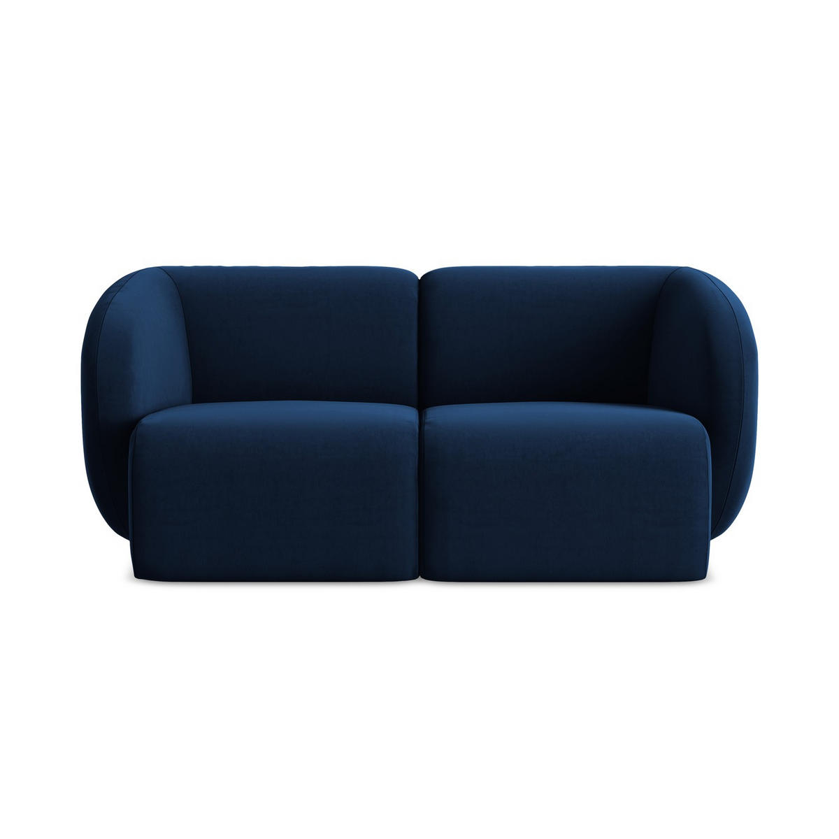 2-SITZER-SOFA Samt Stoff Blau - Türkis/Schwarz, Holzwerkstoff/Kunststoff (174/75/94cm) - LaMiaSofa