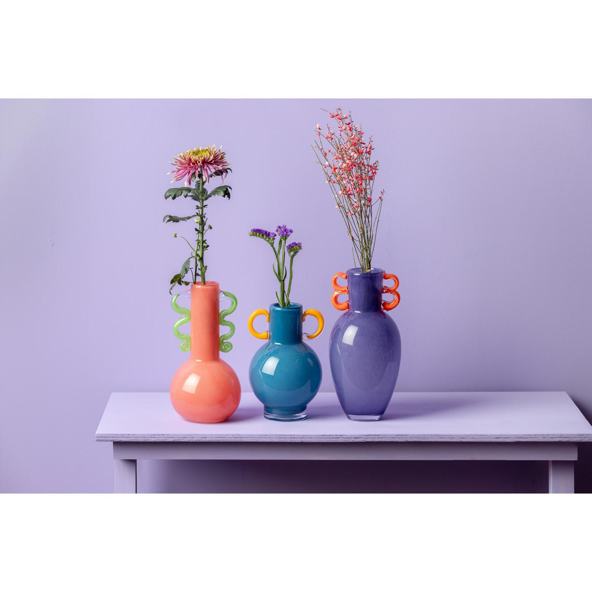 VASE Fiesta Blau 15/15/23.5 cm - Blau, Glas (15/23.5cm) - Present Time