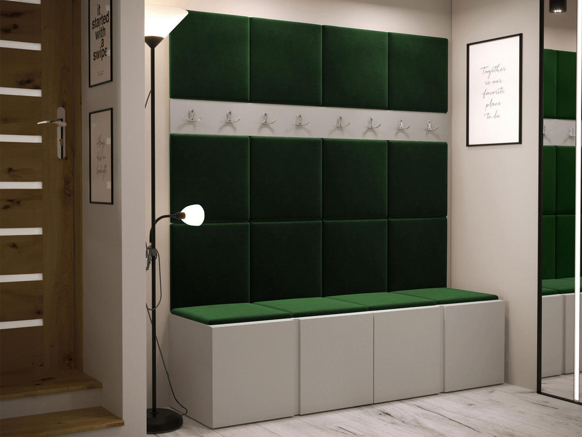 MOBILIER PENTRU HOL Orion V - cașmir/verde, material plastic/compozit lemnos (168/186/46cm) - MIRJAN24