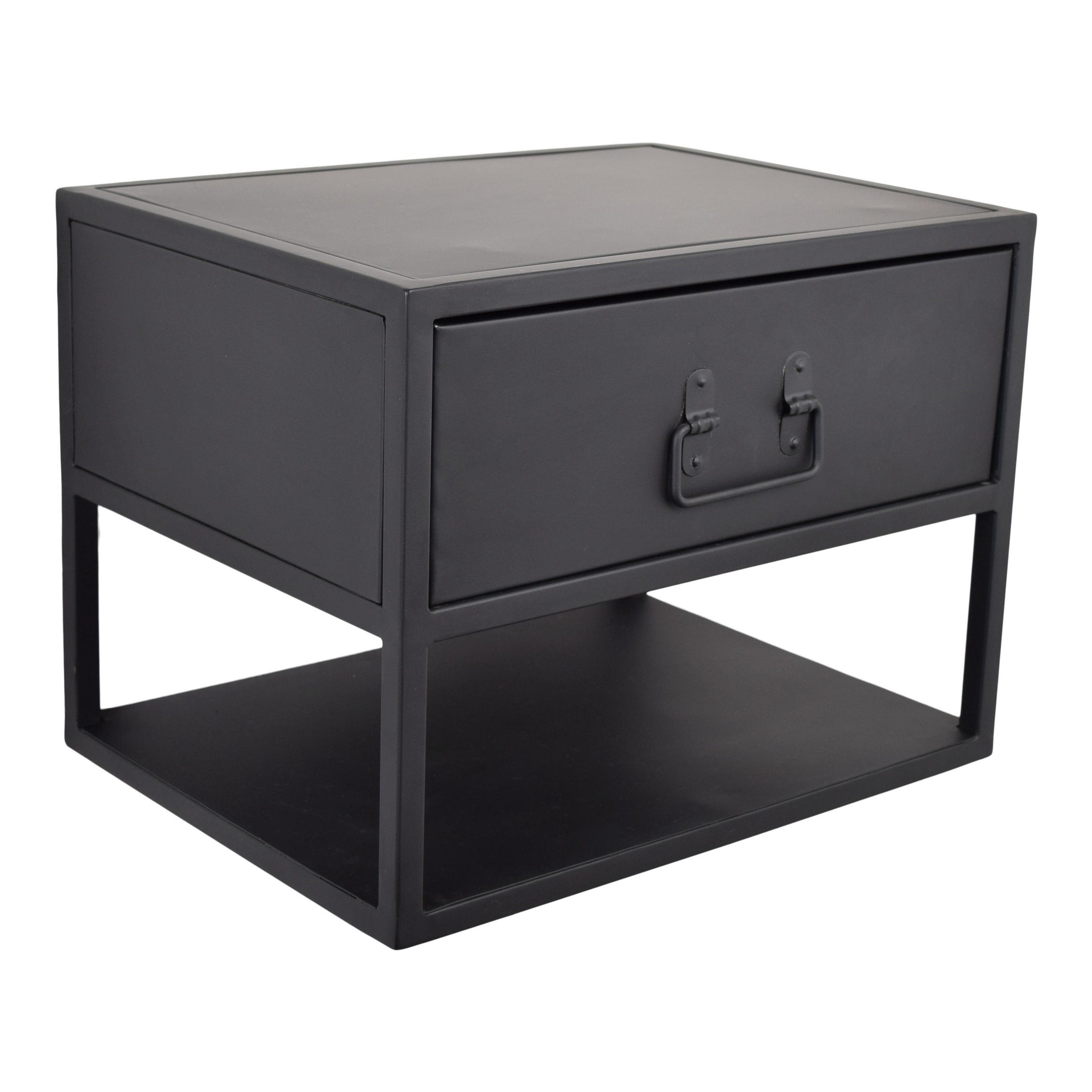 NACHTTISCH Djax Schwarz - Schwarz, Metall (40/30/30cm) - LOFT42