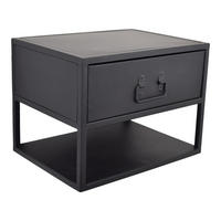 NACHTTISCH Djax Schwarz - Schwarz, Metall (40/30/30cm) - LOFT42
