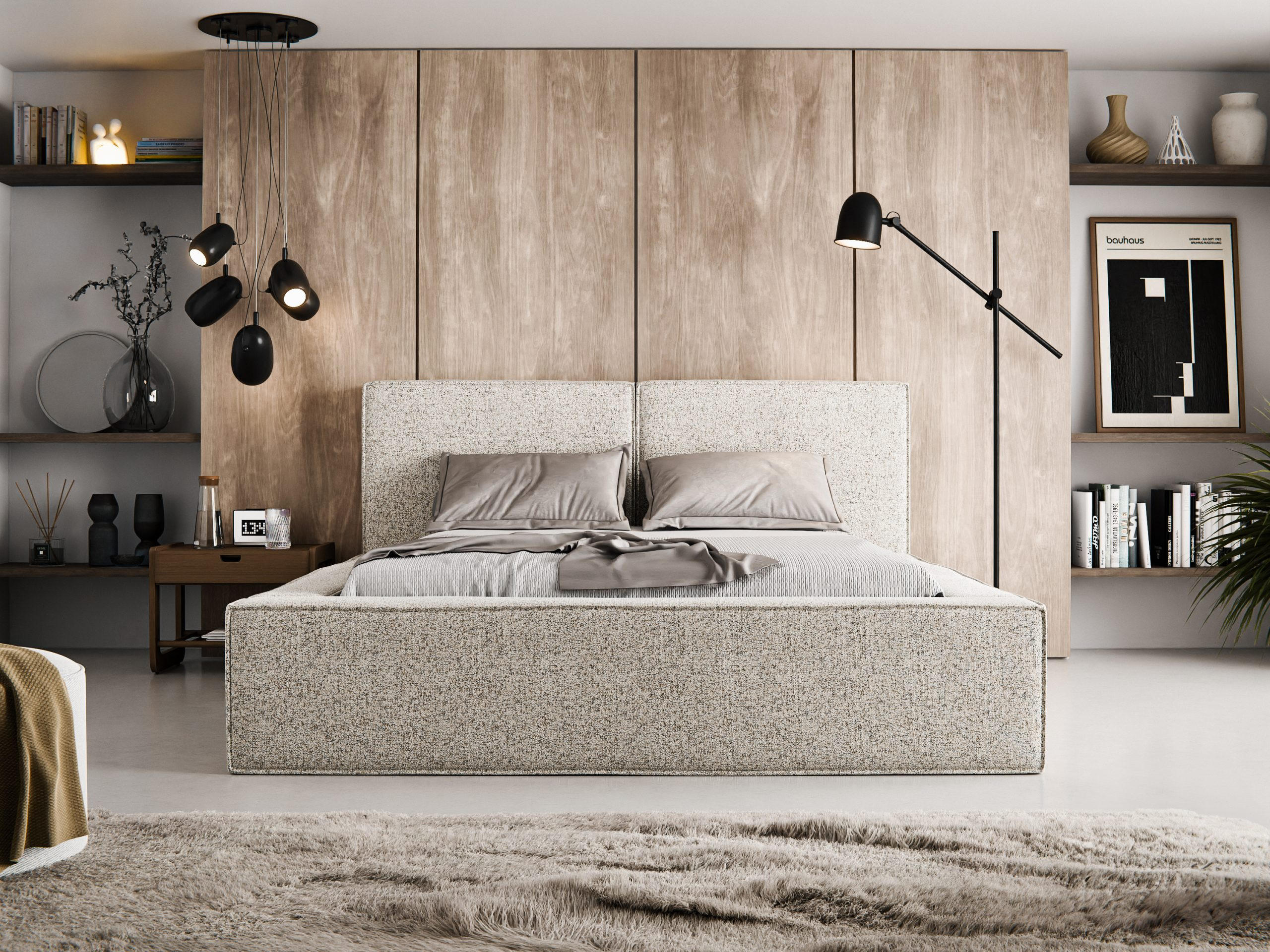POLSTERBETT Lesti 180x200 cm, Beige - Beige, Textil (180/200cm) - Fedve
