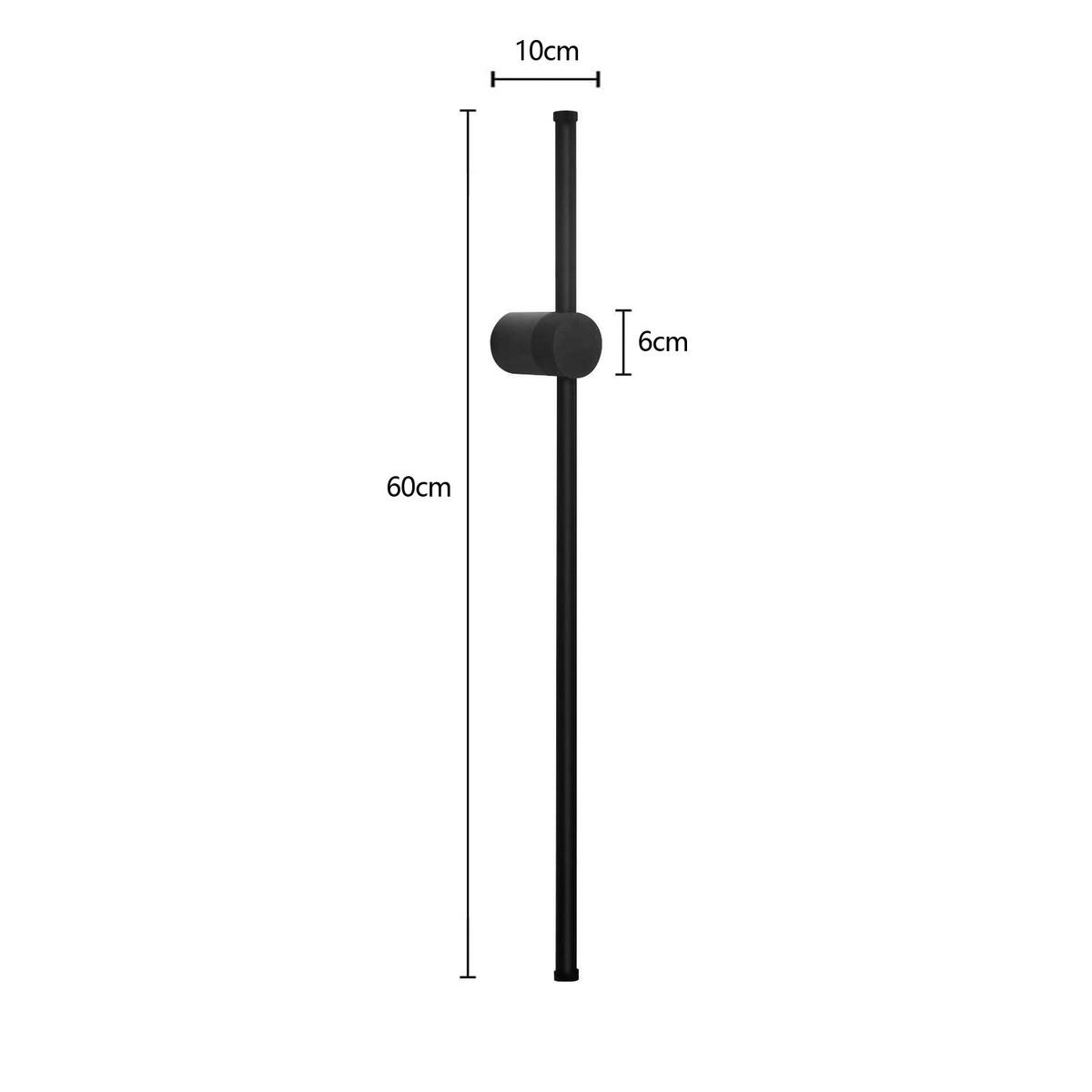 LED nástěnné světlo Yau 60/10/6cm - černá, kov (10/6/60cm) - Nettlife