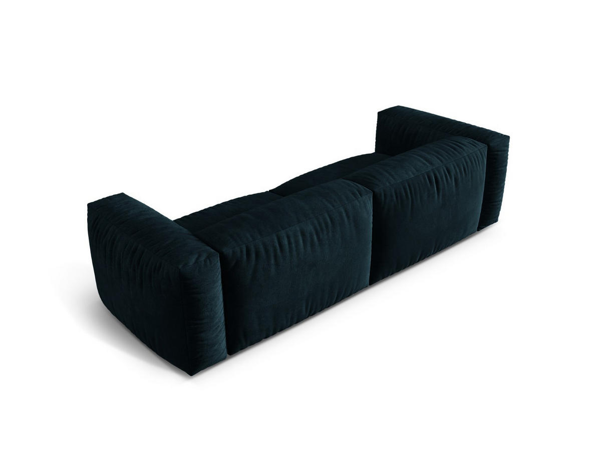SOFA modular Martina aus Samt dunkel petrol 3 Sitzplätze - Petrol, Textil (240/75/106cm) - Micadoni