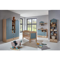 BABYZIMMER Mega-Set Roofy 6-tlg. 2-türig - Salbeigrün/Eichefarben, Leder/Holz (1/1/1cm) - arthur berndt