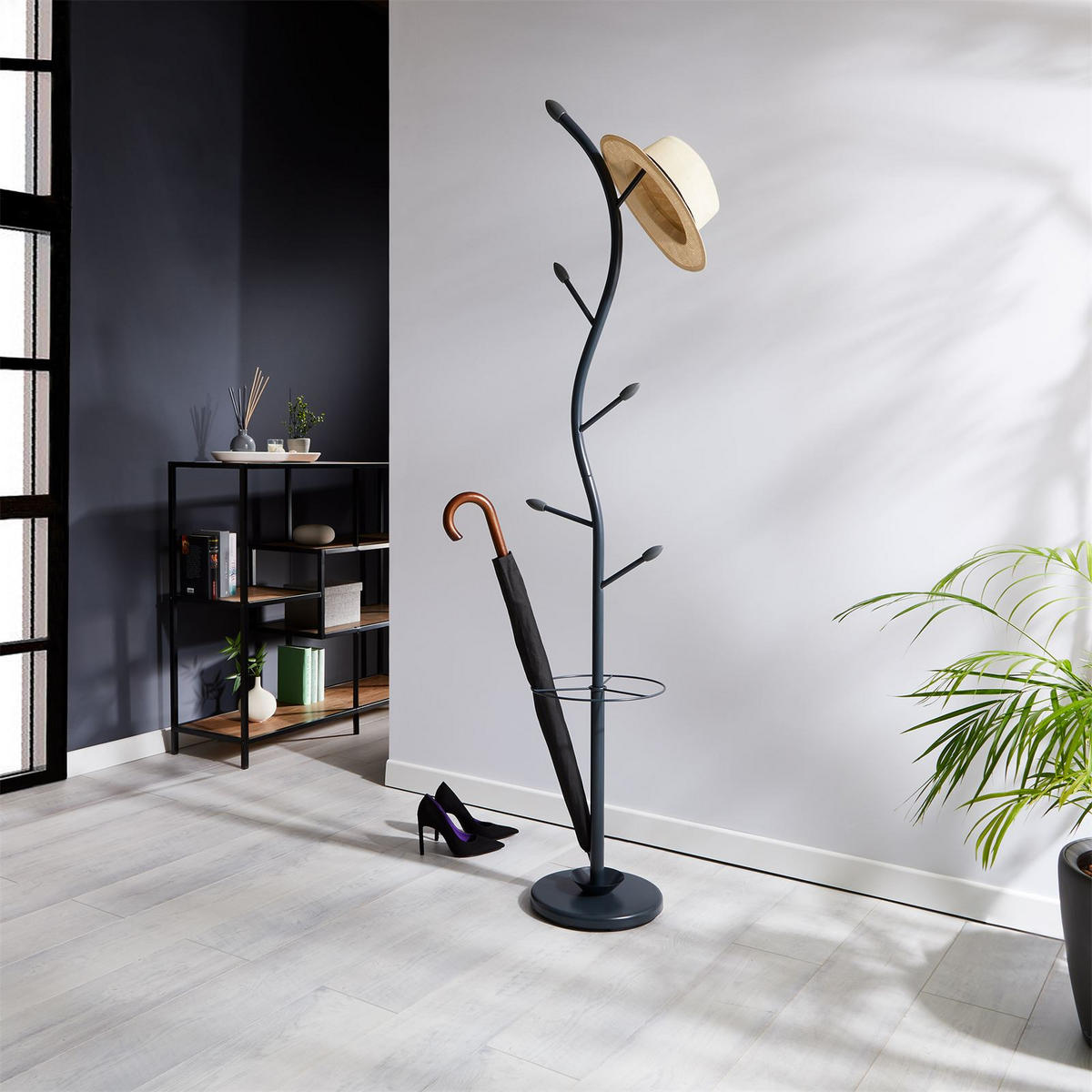 KLEIDERSTÄNDER TRIANA grau - Grau, Metall (30/185/30cm) - IDIMEX