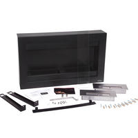 BIOETHANOL-KAMIN Schwarz Wandmodell inklusive 2.4 L Brennblock - Schwarz, Metall (90/54/17cm) - Purline