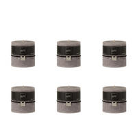 DUFTKERZE ZART - Dunkelgrau - 64 Std. - 6er set - Greige, Paraffin (10/10cm) - J-Line