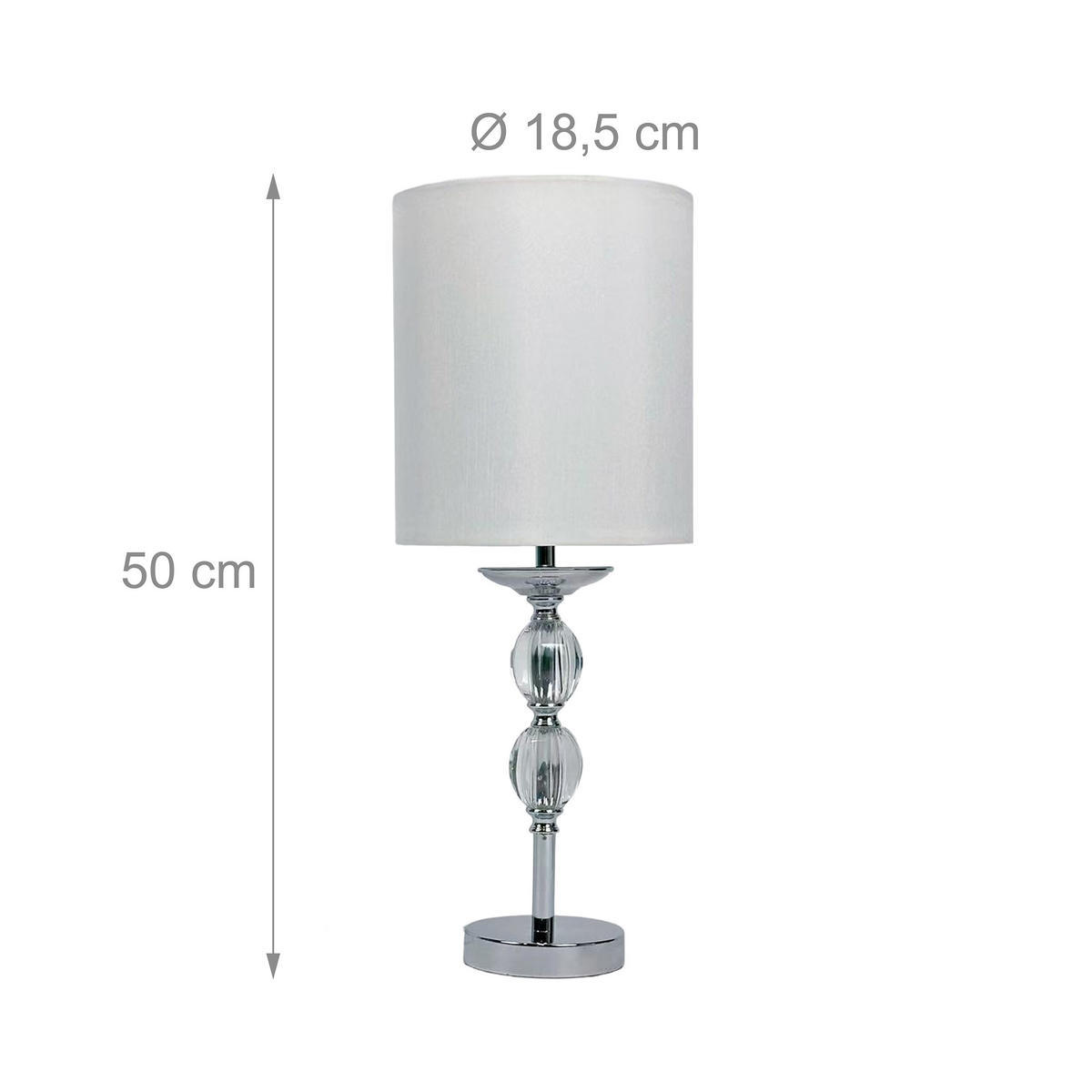 TISCHLAMPE - Multicolor, Glas/Textil (18.5/18.5/50cm) - Relaxdays