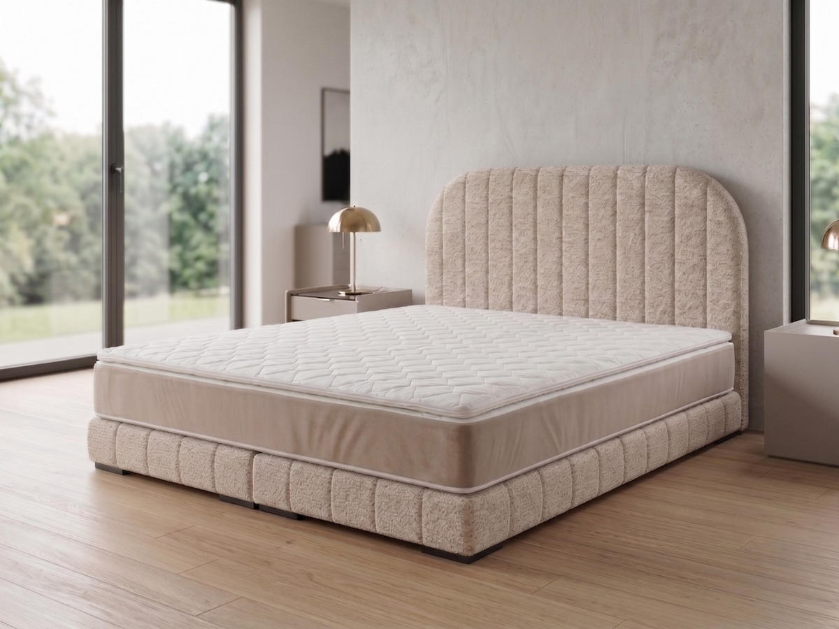 POLSTERBETT LEON3 140x 200 cm Farbe: Beige - Beige, Textil (140/200cm) - A&J MöbelLand