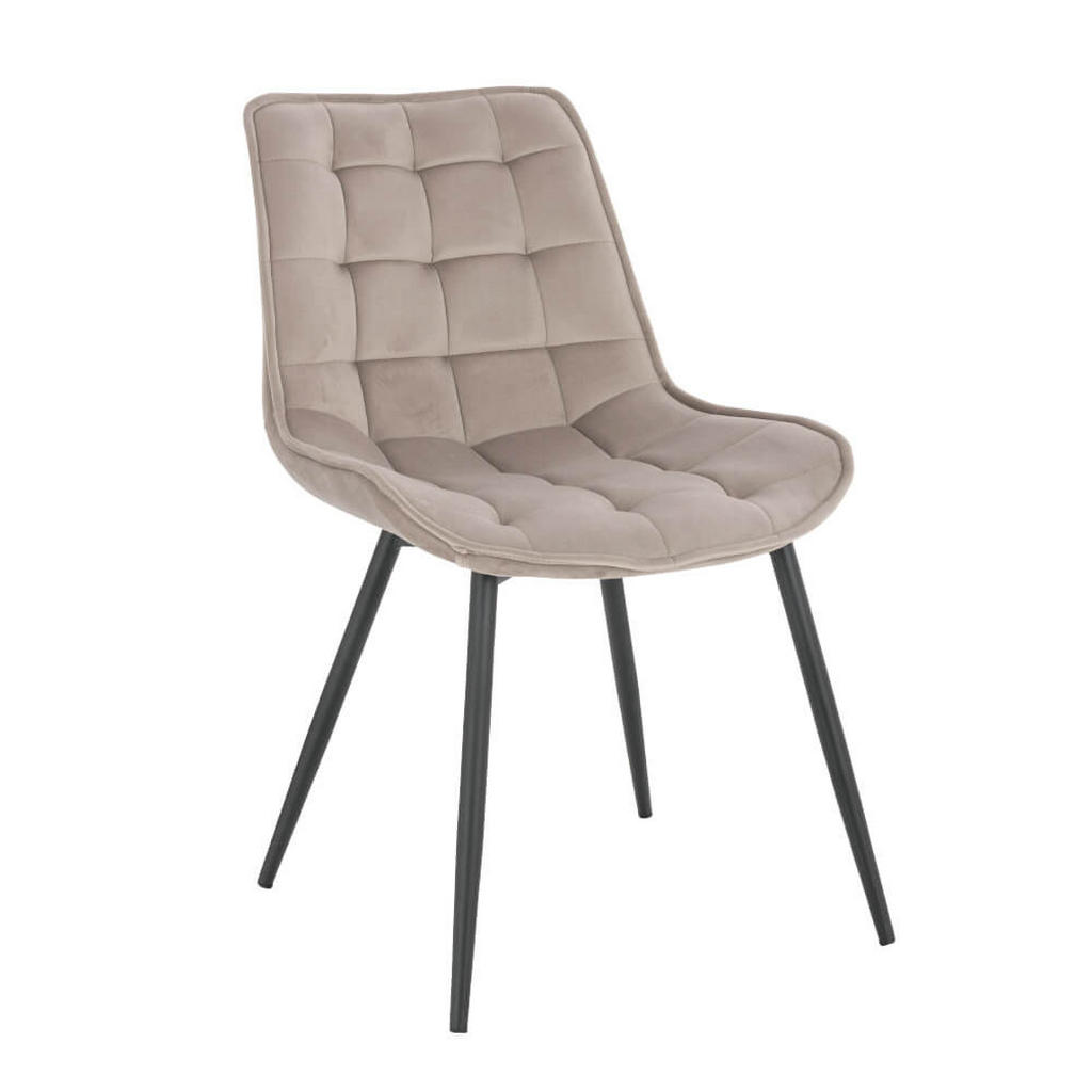 Thumbnail - Home Deluxe Esszimmerstuhl, Hellbraun, Metall, Textil, 61.5x79.8x50.5 cm, Wohnzimmer, Sessel, Polstersessel