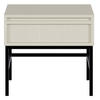 NACHTSCHRANK Evo Hellbeige mit Metallgestell 50 cm - Beige/Schwarz, Holzwerkstoff/Metall (50/44/34cm) - Selsey