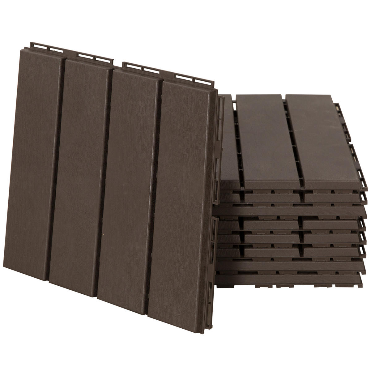 TERRASSENPLATTEN 9er-Set DE-13734 Schokoladenbraun - Braun, Kunststoff (30/30/2cm) - ComfortXL