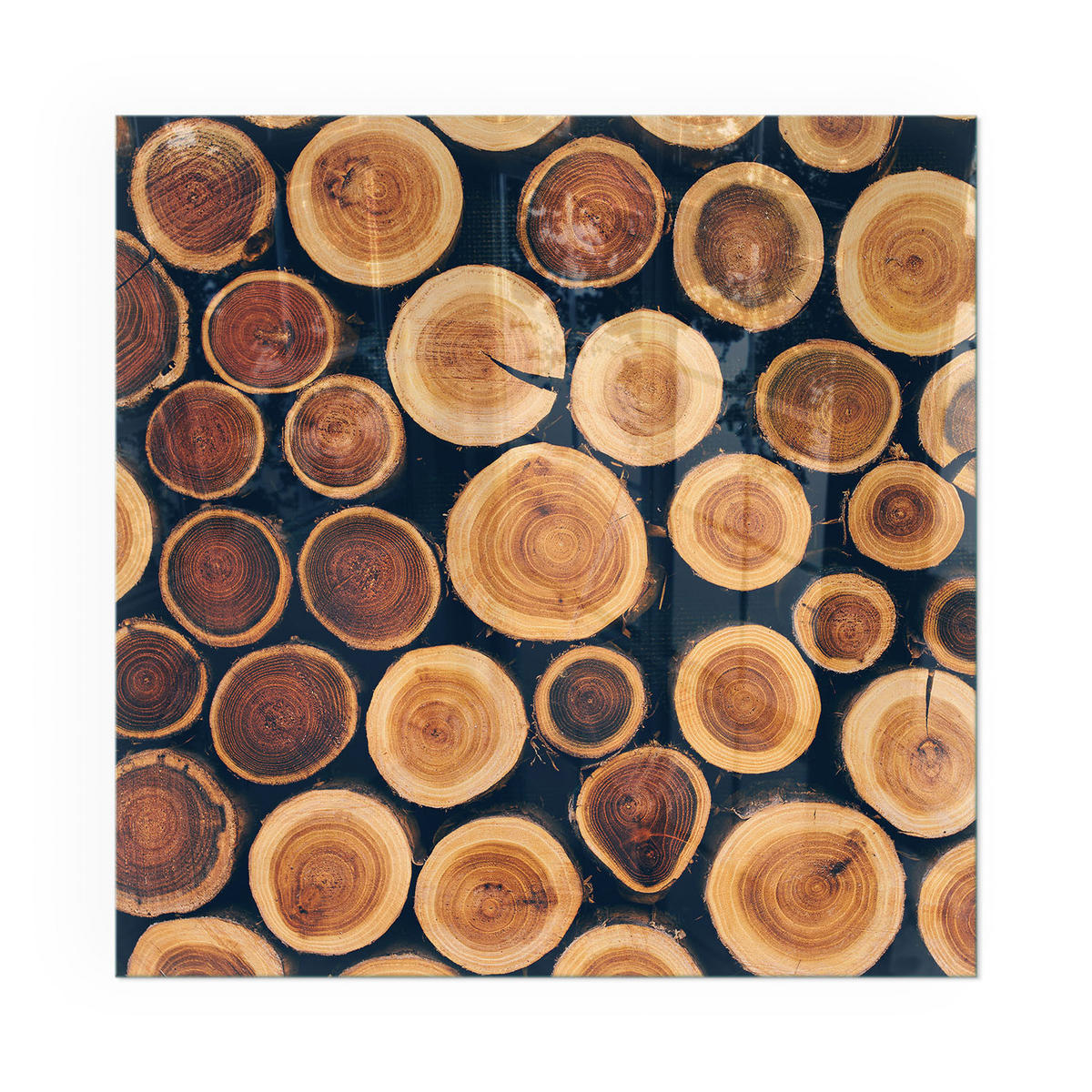 GLASPLATTE für Kamin 50x50 cm - Braun, Glas (50/50/0.4cm) - TULUP