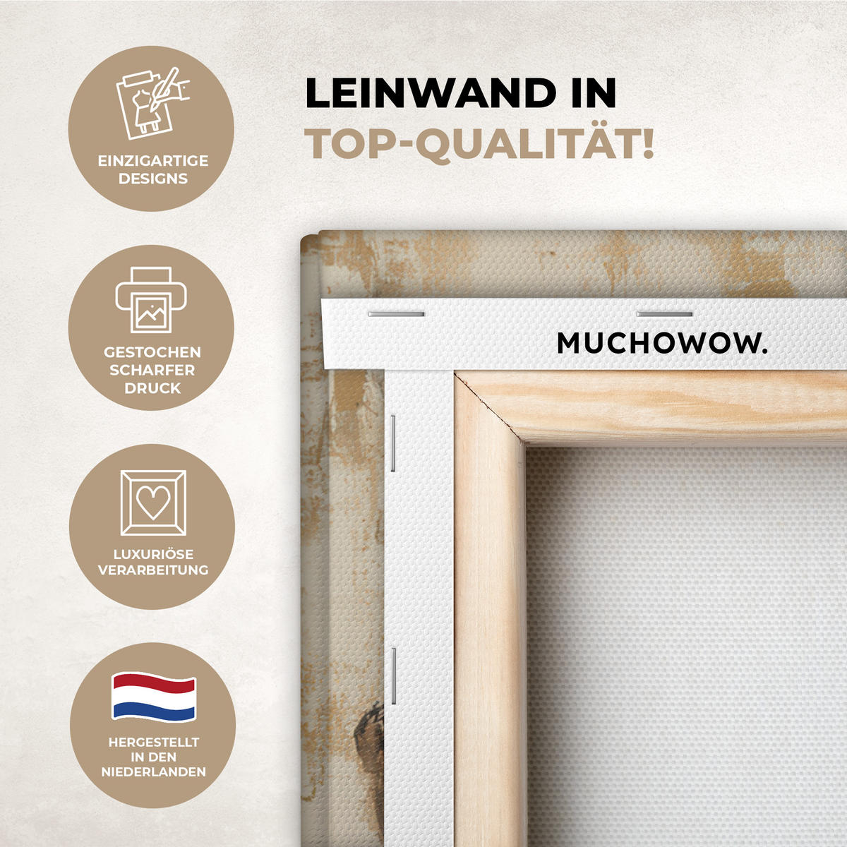 LEINWANDBILD Weihnachten - Weihnachtsmann - Winter - Open Fireside Wandbilder 80x60 cm - Dunkelrot, Textil (80/60cm) - MuchoWow