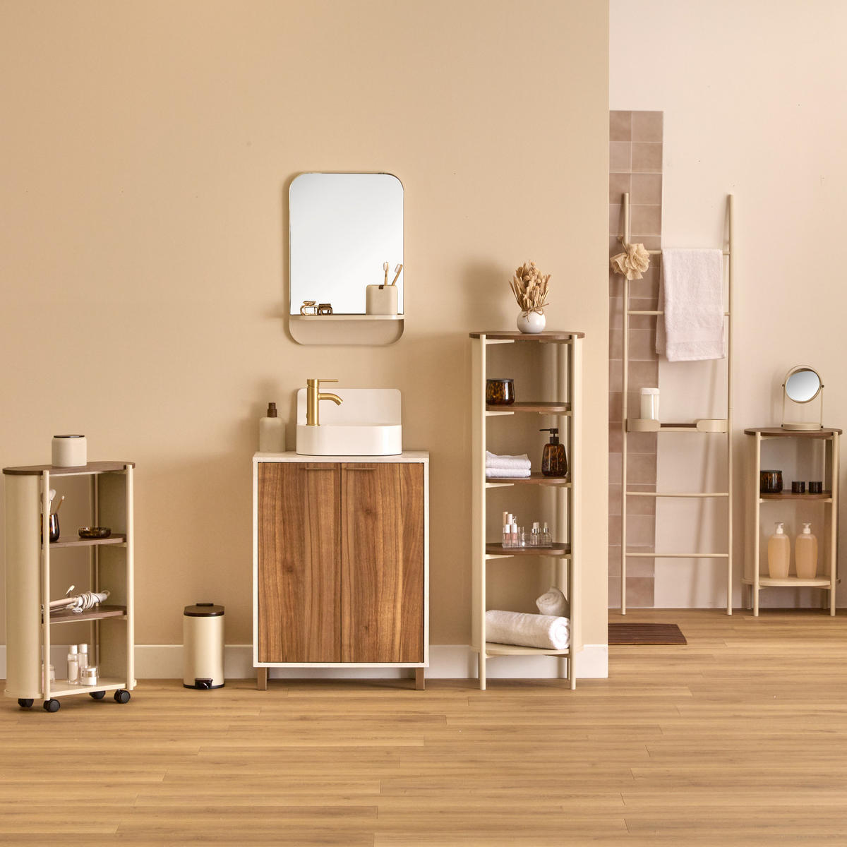 SEIFENSPENDER Argileo 350 ml 8,8/5,6/17 cm - Beige, Kunststoff (5.6/17/8.8cm) - 5five Simply Smart