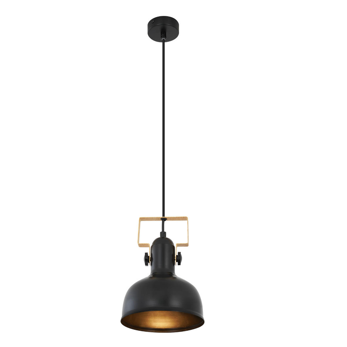 HÄNGELEUCHTE Thilo 1-flammig 18/18/175 cm - Schwarz, Metall (18/18/175cm) - Nettlife