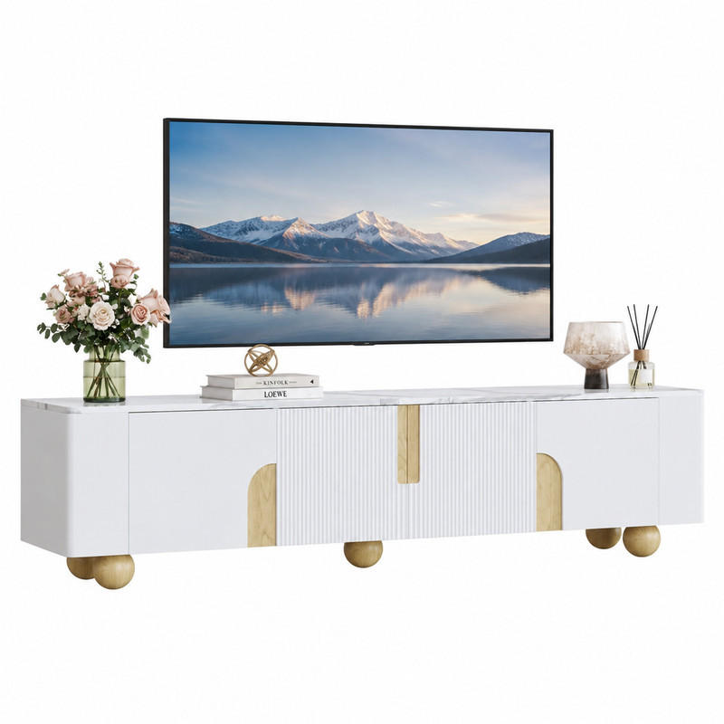 Beauniv Tv-Schrank Weiß 40x44x180 cm