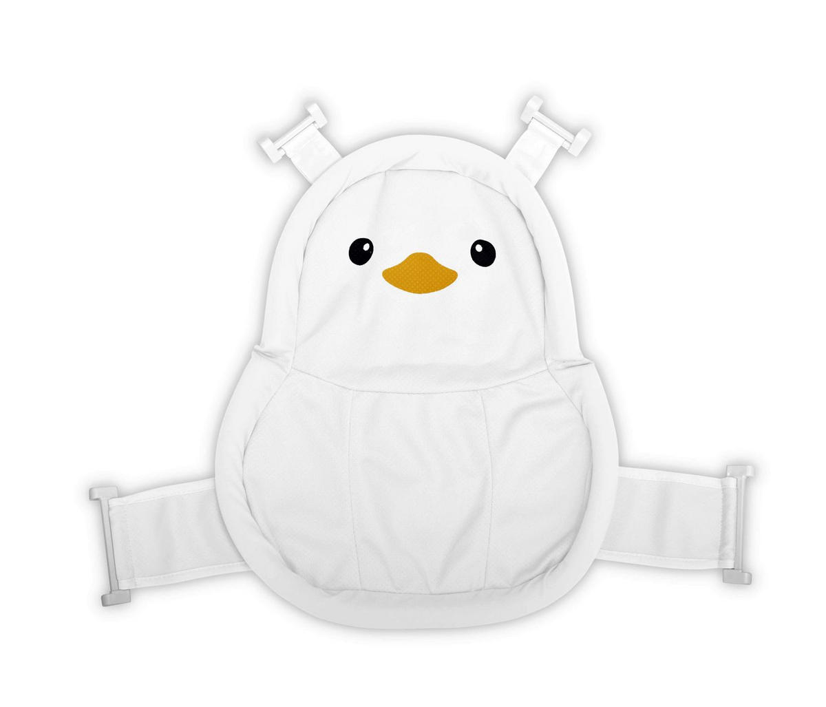 BABYBADENETZ Pinguin weiß Kunststoff-Clips, Badewannennetz, schnell trocknend, passend 84–100 cm - Weiß, Textil (28/28cm) - Lorelli