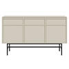 SIDEBOARD Evo Graubeige mit Metallgestell 154 cm - Greige/Schwarz, Holzwerkstoff/Metall (154/89/39cm) - Selsey