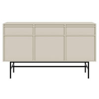 SIDEBOARD Evo Graubeige mit Metallgestell 154 cm - Greige/Schwarz, Holzwerkstoff/Metall (154/89/39cm) - Selsey