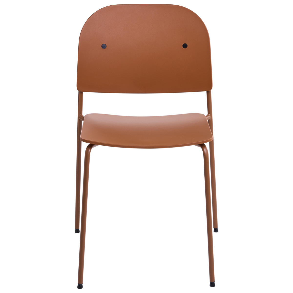 ESSZIMMERSTUHL 2er-Set Metall Orange Windust - Orange, Metall (51/81/50cm) - Beliani