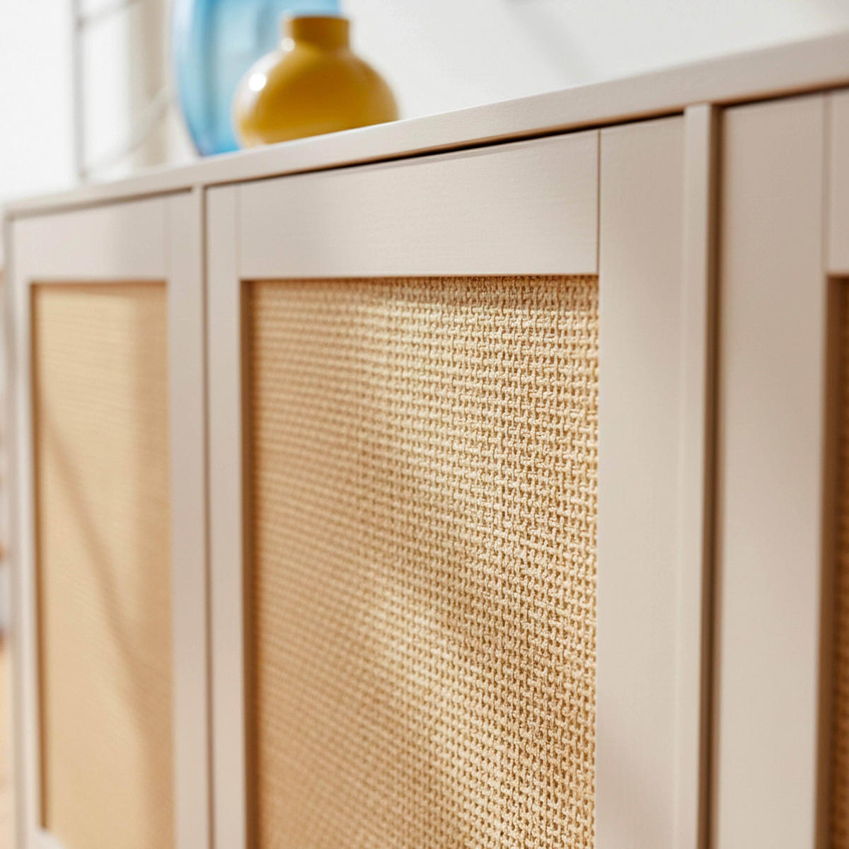 TV-MÖBEL, Beige - Beige, Holz (160/74/40cm) - Oviala