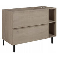 WASCHBECKUNTERSCHRANK SIMPLE mit Beinen 80cm Eiche Dunkel - Wildeiche, Holz (80/62/46cm) - Rodan
