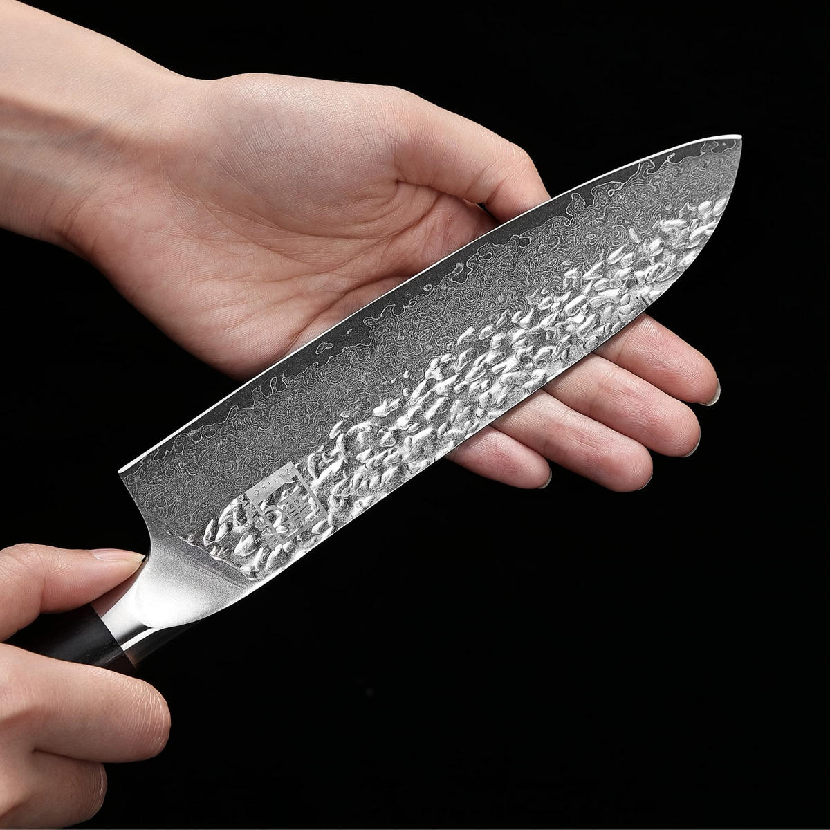 SANTOKUMESSER 17 cm - Schwarz, Holz/Metall (31cm) - Zayiko