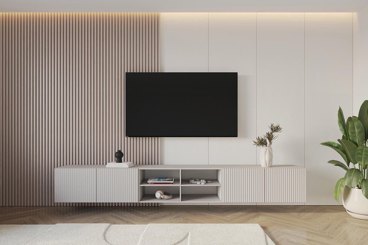 LOWBOARD NOA-2-W 3x100x40x41 cm - Kaschmir - Kaschmir, Holzwerkstoff (300/40/41cm) - ALTDECOR