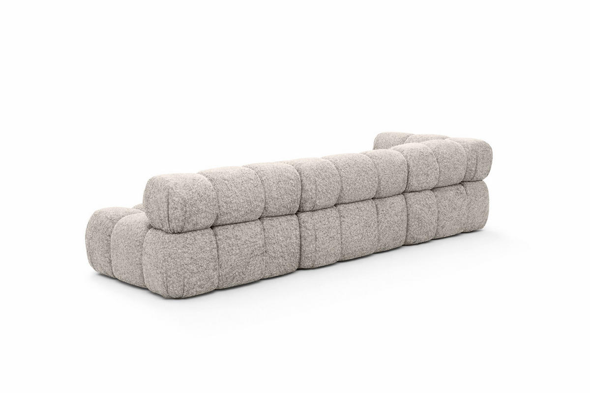 ECKSOFA L-Form Modulare, Bouclé-Stoff Abriamo, Beige, Rechts, Selia - Beige, Holz (285/160cm) - Kaiser Möbel