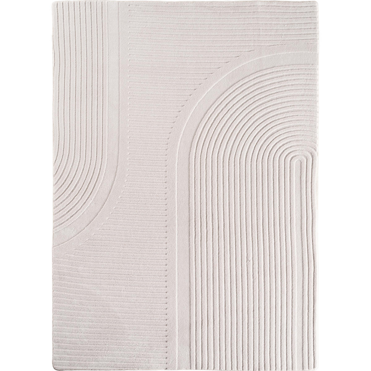 TEPPICH Kurzflor Boho Design Microfaser Baumwolle Schlafzimmer Creme Rechteckig 200x290 - Creme, Textil (200/290cm) - KADIMA DESIGN