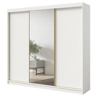 SCHWEBETÜRENSCHRANK mit Spiegel Fiore Plus 3D1L 250 Weiß/Gold - Goldfarben/Weiß, Holzwerkstoff/Metall (250/236/60cm) - mzm24