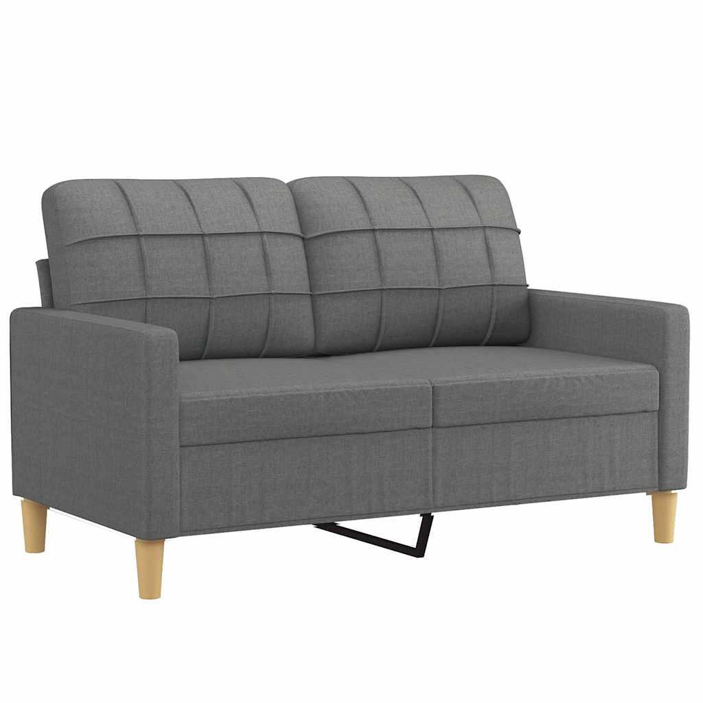 2-SITZER-SOFA Martin - Grau, Textil (138/80/77cm) - Nettlife