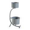 PFLANZENSTÄNDER Almelo - Grau, Metall (63cm) - [en.casa]