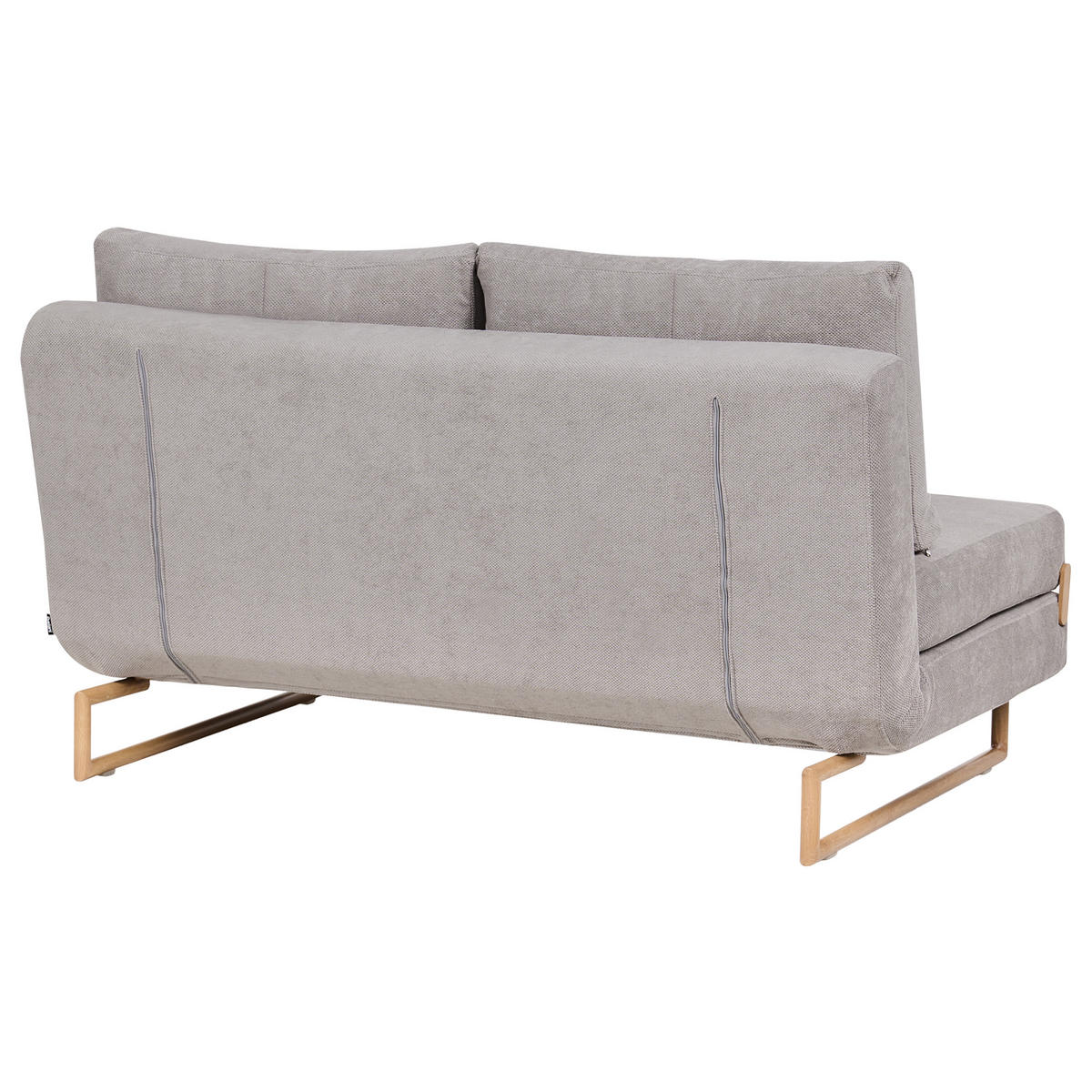 SCHLAFSOFA 3-Sitzer Stoff Grau Jerslev - Hellbraun/Dunkelgrau, Textil (150/87/84cm) - Beliani