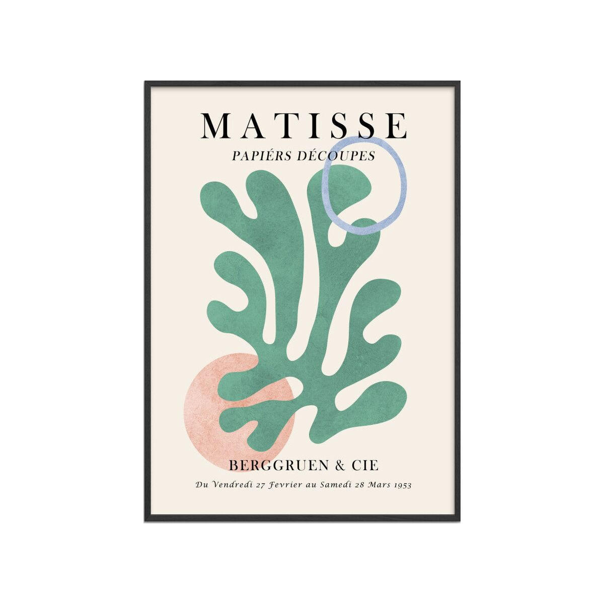 POSTER mit Rahmen Vitor Costa - Matisse floral Poster 6 - Multicolor/Schwarz, Holz/Papier (70/100cm) - Poster&Frame
